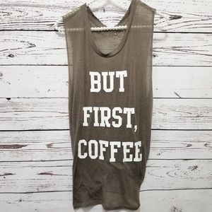 Sleeveless super sheer tee